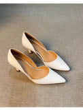 French Shallow Single Shoes 2025 Summer New Temperament In The Empty Tip Of The Retro Pedal High Heels Woman HZ0115