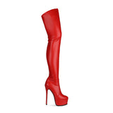 Ladies Boots Autumn And Winter Round Head Over The Knee Zipper Waterproof Table With Super High And Ladies Boots HZ0115