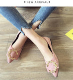 Net Red Fashion Light Mouth Single Shoes Women's 2025 Spring Flat-Bottomed Metal Beans Soft Sole Lazy One-Legged Pedal Women's Shoes HZ0115
