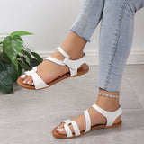 Net Red Candy Color Large-Size Casual Sandals Summer New Women's Shoes Magic Stick Beach Sandals HZ0115