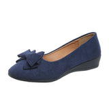 2025 New Spring And Autumn Single Shoes Women's Shallow Bows Work Shoes Large-Size Comfortable Slopes And Mother Shoes HZ0115