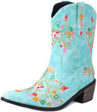 Wish 2025 New Comfort Low And Embroidery 40-43 Women's Low Boot Boot Boots Boots HZ0115