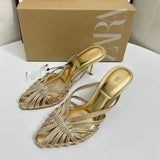 ZA Home 2025 New Women's Shoes French Retro Pointed In The Fashion Soft Leather Niche Design Feel Cat And Sandals Women HZ0115