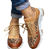2025 Spring And Autumn New Large-Size Leopard-Print Casual Single-Shoe Women's Flat-Bottomed Sports Casual Shoes Wish HZ0115