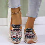 Wish New Large-Size Women's Shoes National Wind Metal Buckle Low-Top Single Shoes Women Wear A Foot Pedal Single Shoes HZ0115