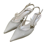 ZA2025 Spring New White Tip Slope And Low Heel Fashion Women's Shoes HZ0115