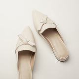 2025 Summer New Head Tip Half Slippers Women Wear Muller Shoes Flat Bottom Half Cool Drag HZ0115