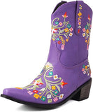 Wish 2025 New Comfort Low And Embroidery 40-43 Women's Low Boot Boot Boots Boots HZ0115